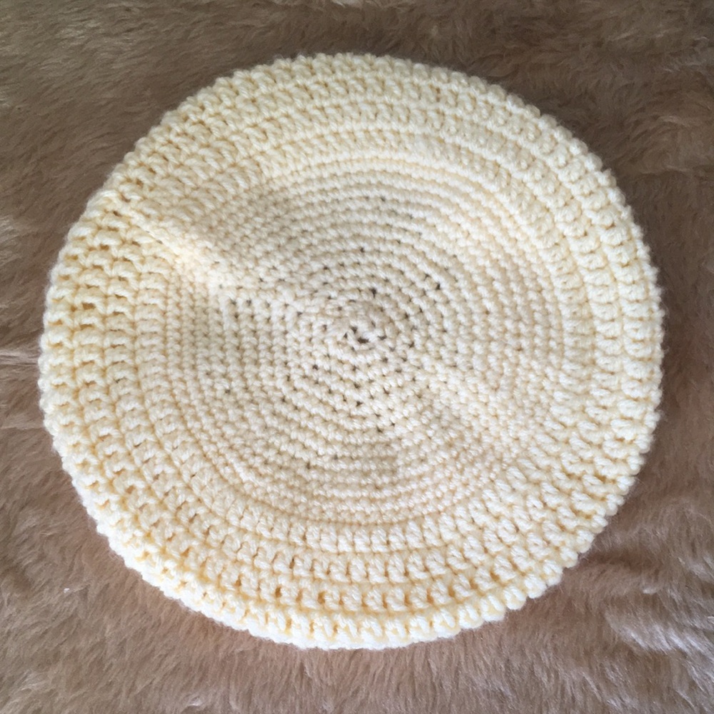 Cream Hand-Crocheted Fall/Winter Hat - Picture 10 of 12